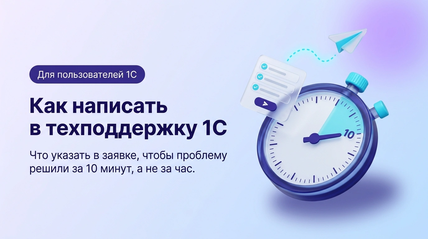 Как написать в техподдержку 1С, чтобы проблему решили за 10 минут, а не за час